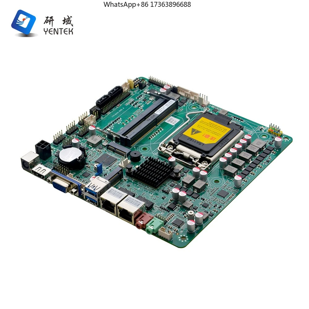 Factory LGA1151 8th 9th I3 I5 I7 Processors 2 DDR4 SODIMM Win10 Linux 2 LAN 6 COM 8 USB Industrial Mini Itx Motherboard