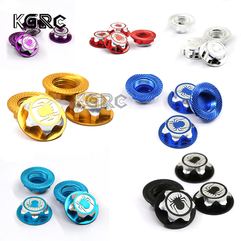 4pc/lot Aluminium Wheel Hub Cover Antidust Cover 17mm HEX Nut For RC 1:8 Model Car Anti-skid Wheel Cover