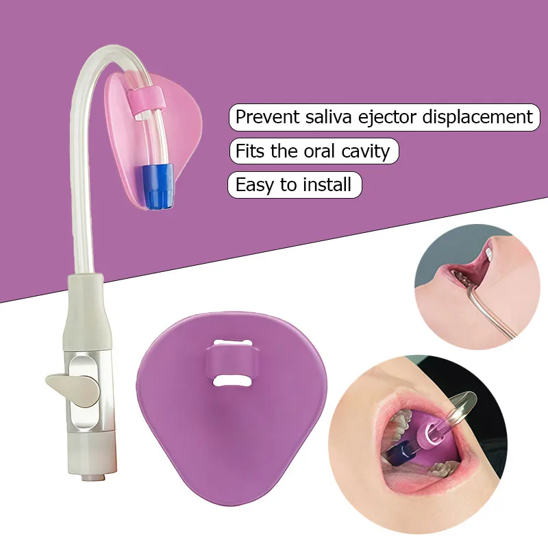 OEING 50/100Pcs/Bag Dental Suction Tube Holder Autoclavable Saliva Ejector Holde HVE Tube Positioner Dentistry Tools