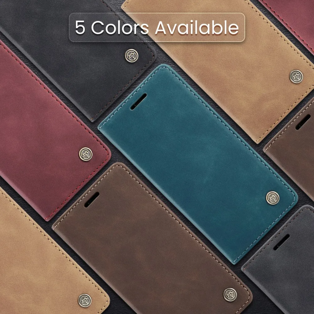 CaseMe For Samsung Galaxy Z Fold 8 Ultra Magnetic Protection Flip Leather Phone Case Wallet Card Slot Shockproof Back Cover