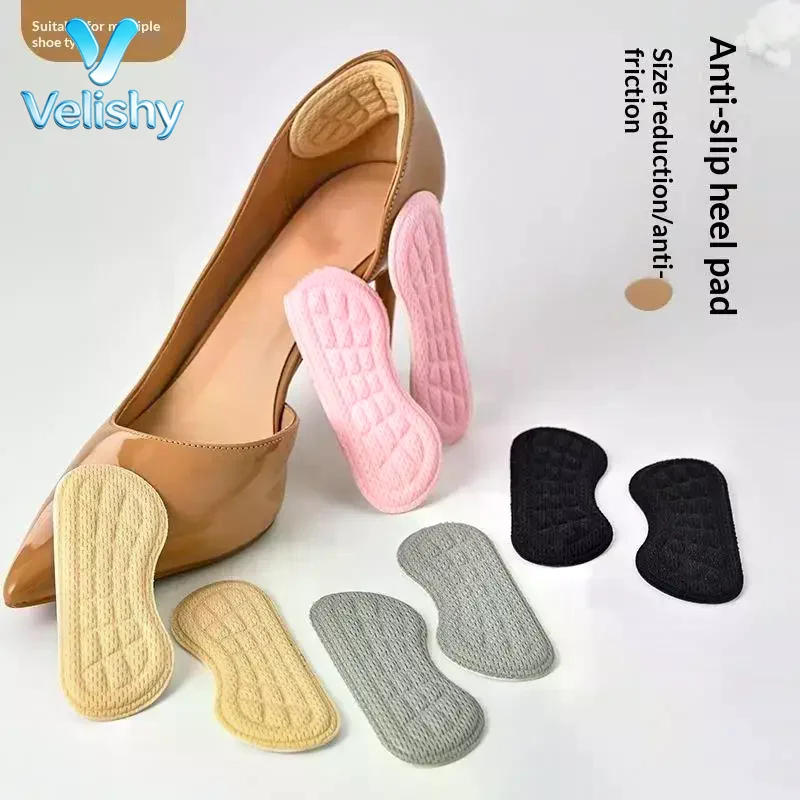 2Pcs Soft Heel Grips Shock Absorption Anti-Slip Shoe Cushion Pads Inserts for High Heels Reduce Foot Pain