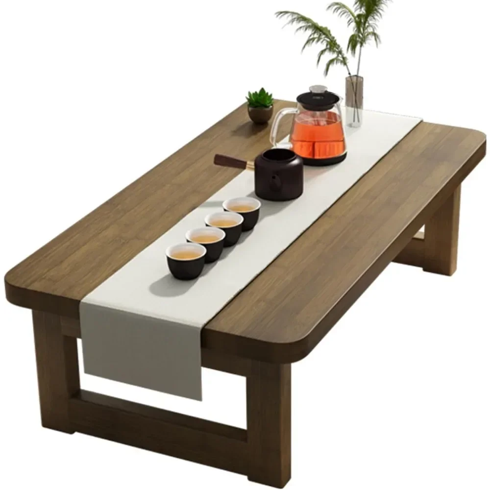 Bamboo Foldable Coffee Table Tea Room Table Bedside Computer Desk Folding Suitable For Tatami Tea Room Balcony Living Room Outdo
