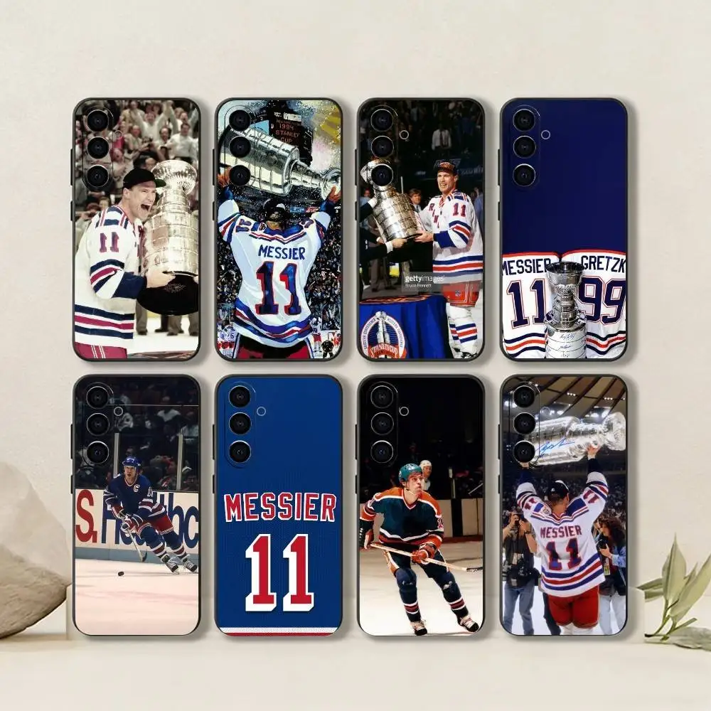 Funda de teléfono deportiva Mark Messier-Canada-Centre Forward-Ice Hovkey para Samsung Galaxy A73,A72,A71,A70,A53,A52,A51, silicona suave Bl