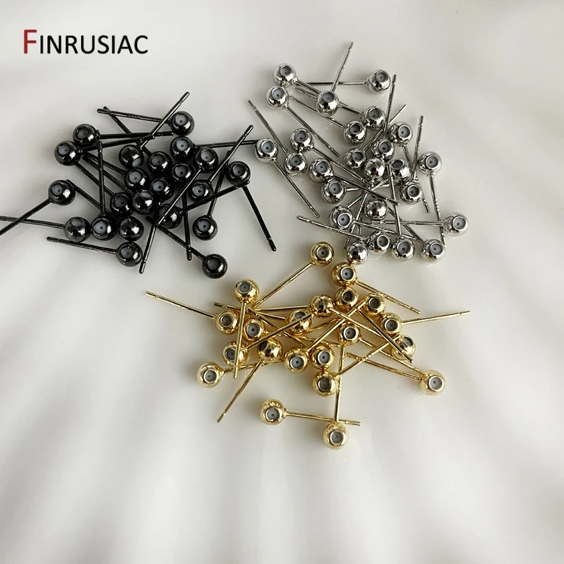 14K 골드 도금 3mm/4mm 위치 귀 바늘 실리콘 조정 가능한 귀 액세서리, DIY 귀걸이 쥬얼리 피팅 제작