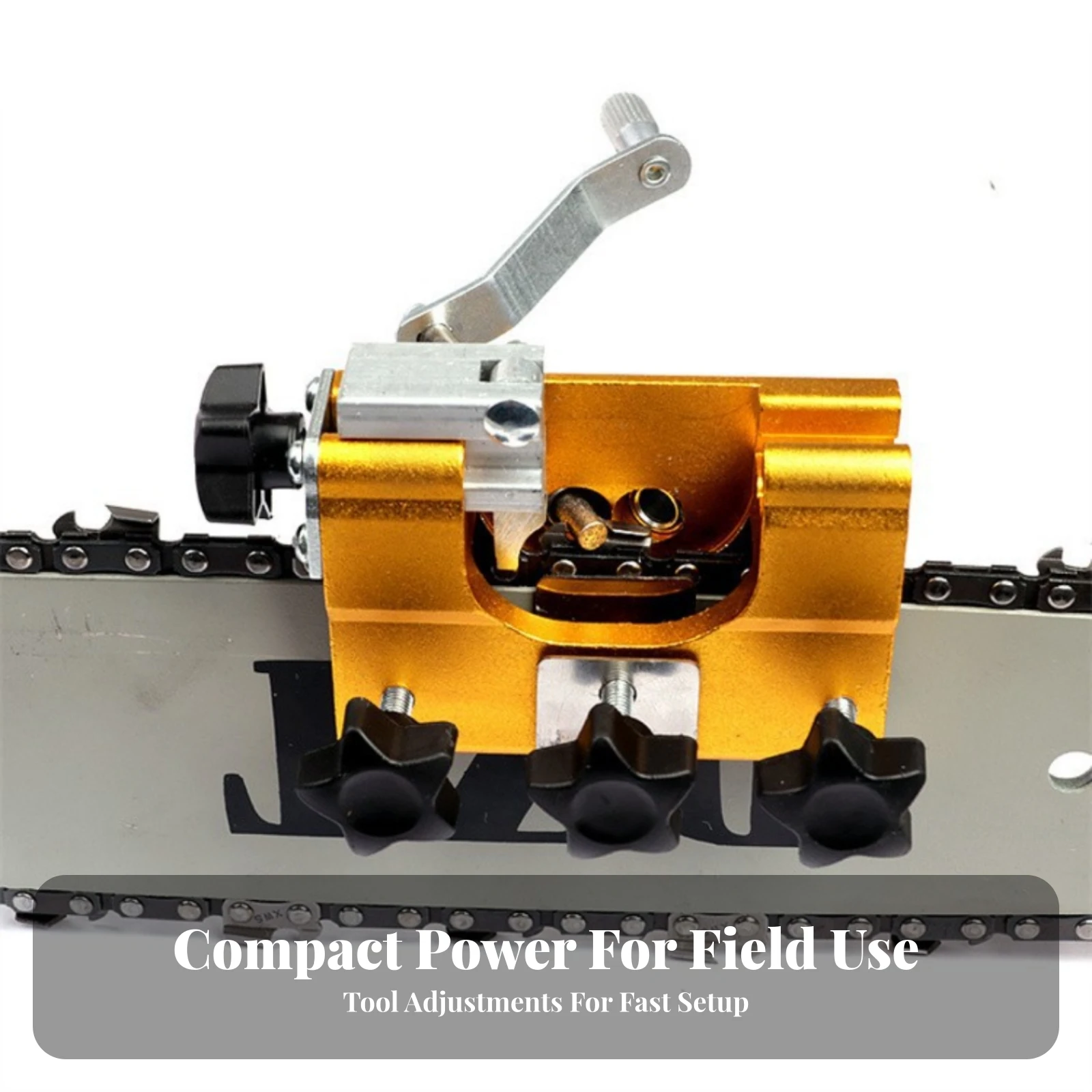 Chainsaw Chain Grinder Compact Manual Chainsaw Grinder Lightweight Cordless for Homeowners, Outdoor Maintenance, Workshop