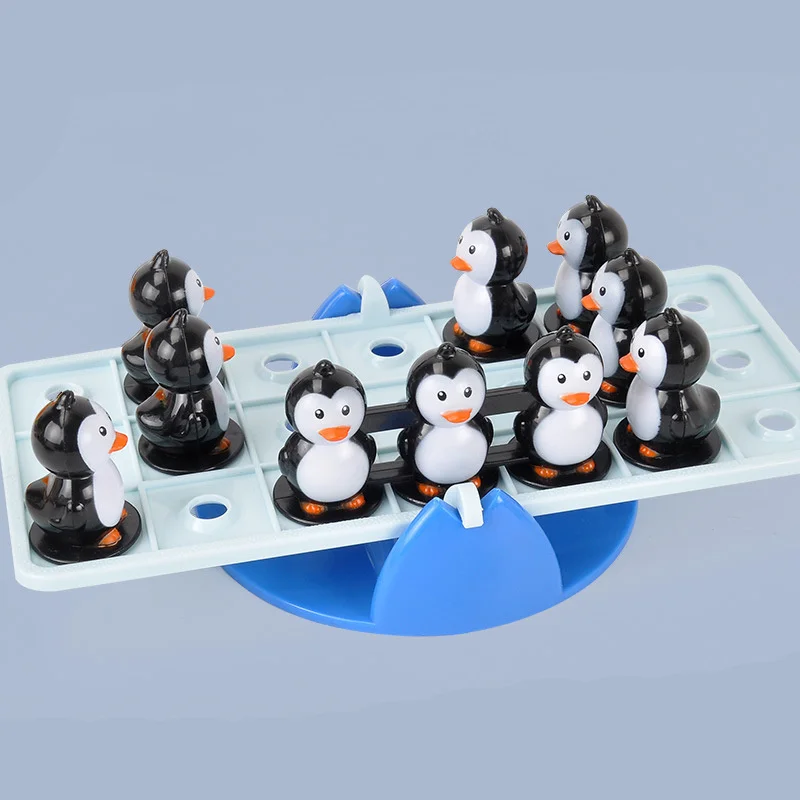 ชุดของเล่นเพนกวินซีซอว์เกมกระดานปริศนาแสนสนุกของเล่นเพื่อการศึกษาสำหรับเด็ก