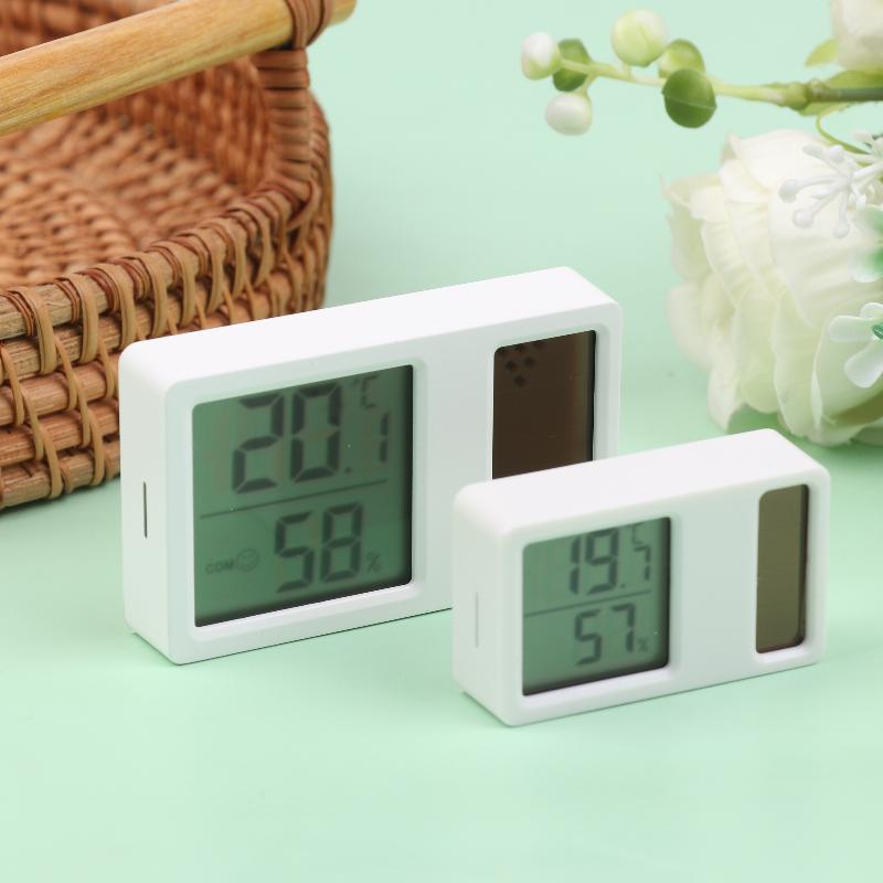  Solar Digital Thermo-Hygrometer, Mini High Precision Temperature Humidity Meter 