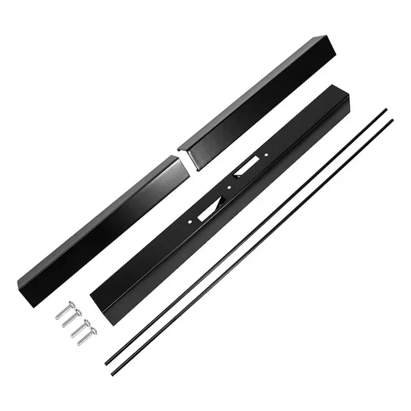 Kit de varilla para pantalla de chimenea, conjunto envolvente de pantalla de Metal ajustable para chimenea, piezas de chimenea de fácil instalación para comedor