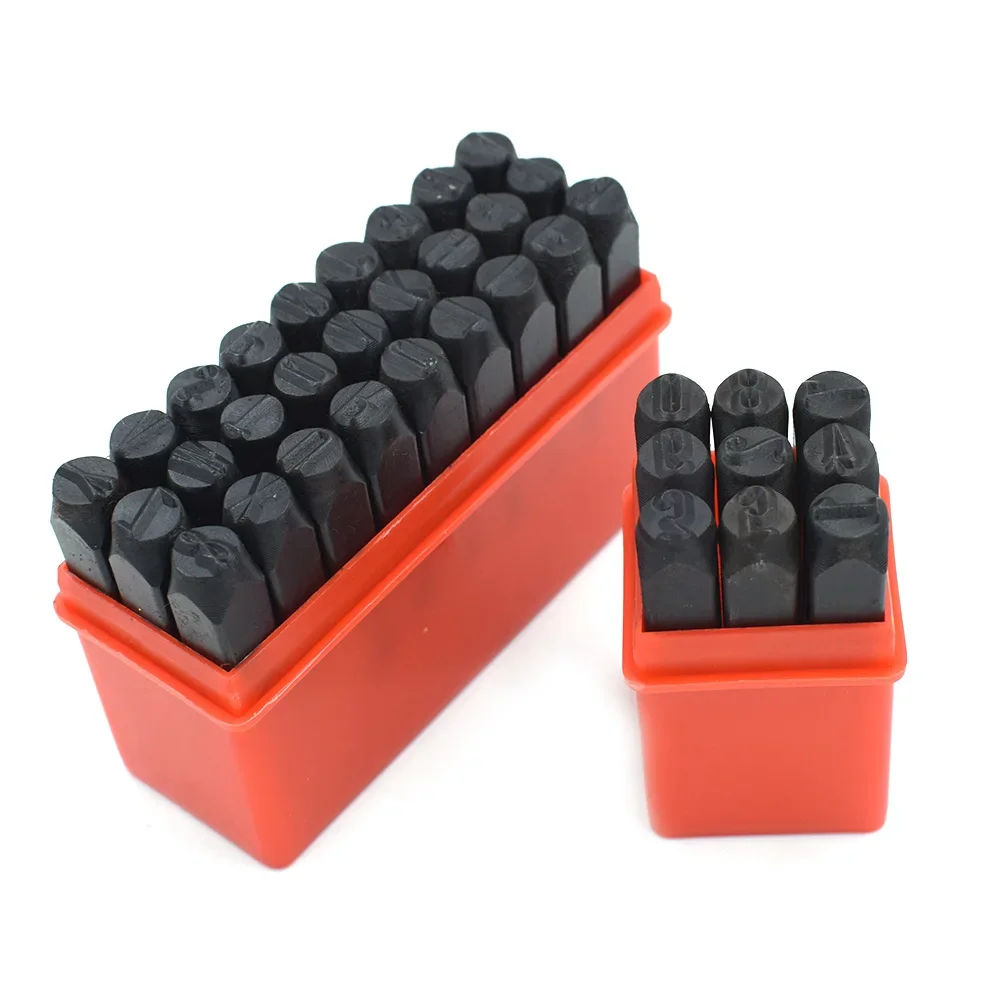 8mm nowe znaczki litery alfabetu numery dziurkacz zestaw drewno skóra dziurkacz stalowy narzędzie skóra Craft Stamp trwała jakość