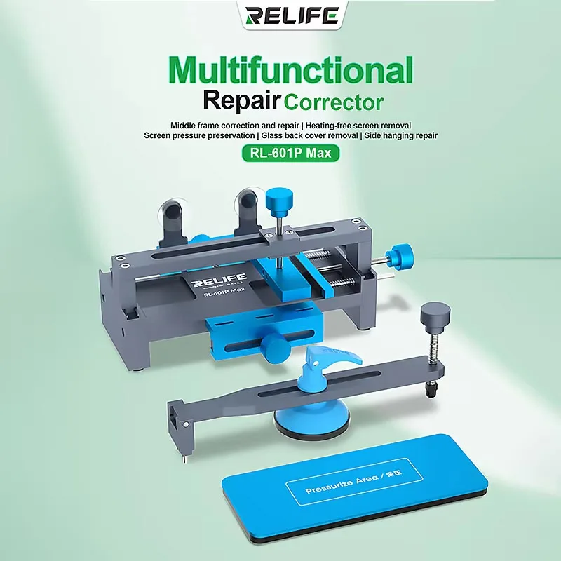 

Multifunctional Middle Frame Corrector Correction/Screen Removal/Back Cover R emoval/Side Hanging for iPhone Android Repair Tool