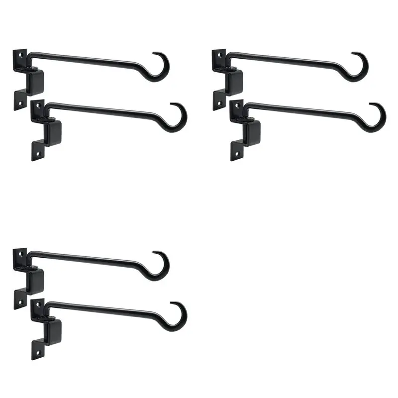 12 Inch 6 Pack Swivel Plant Hangers Outdoor Heavy Duty - For Flowers Baskets Pots Bird Feeder Lanterns Wind Chimes