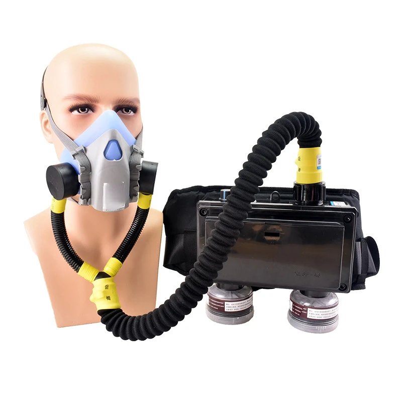 Respiratore elettrico a gas con aria purificata filtrata forzata antiappannamento per polvere e verniciatura