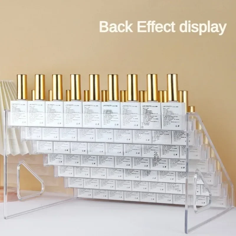 2/3/4/5/6/7 Layers Acrylic Nail Polish Display Rack Transparent  Organizer Box Multi-layer Simple Mounting Rack Stand Holder