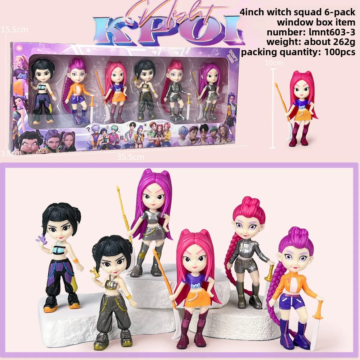 2026NEW Kpop Devil Hunter Rumi Zoe Mira Anime Polyvinyl Chloride Character Collection Desktop Trinkets Childrens New Year Gift