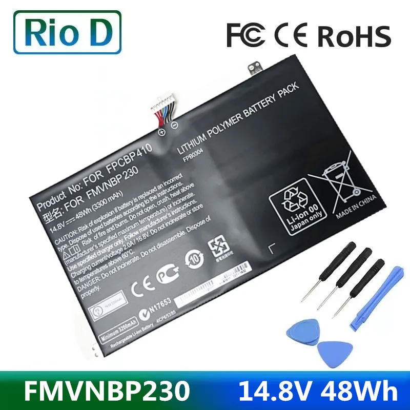 แบตเตอรี่แล็ปท็อป FMVNBP230สำหรับ FUJITSU Lifebook FPB0304 FPCBP410 U554 U574 UH554 UH574 14.8V 48WH 3300mAh