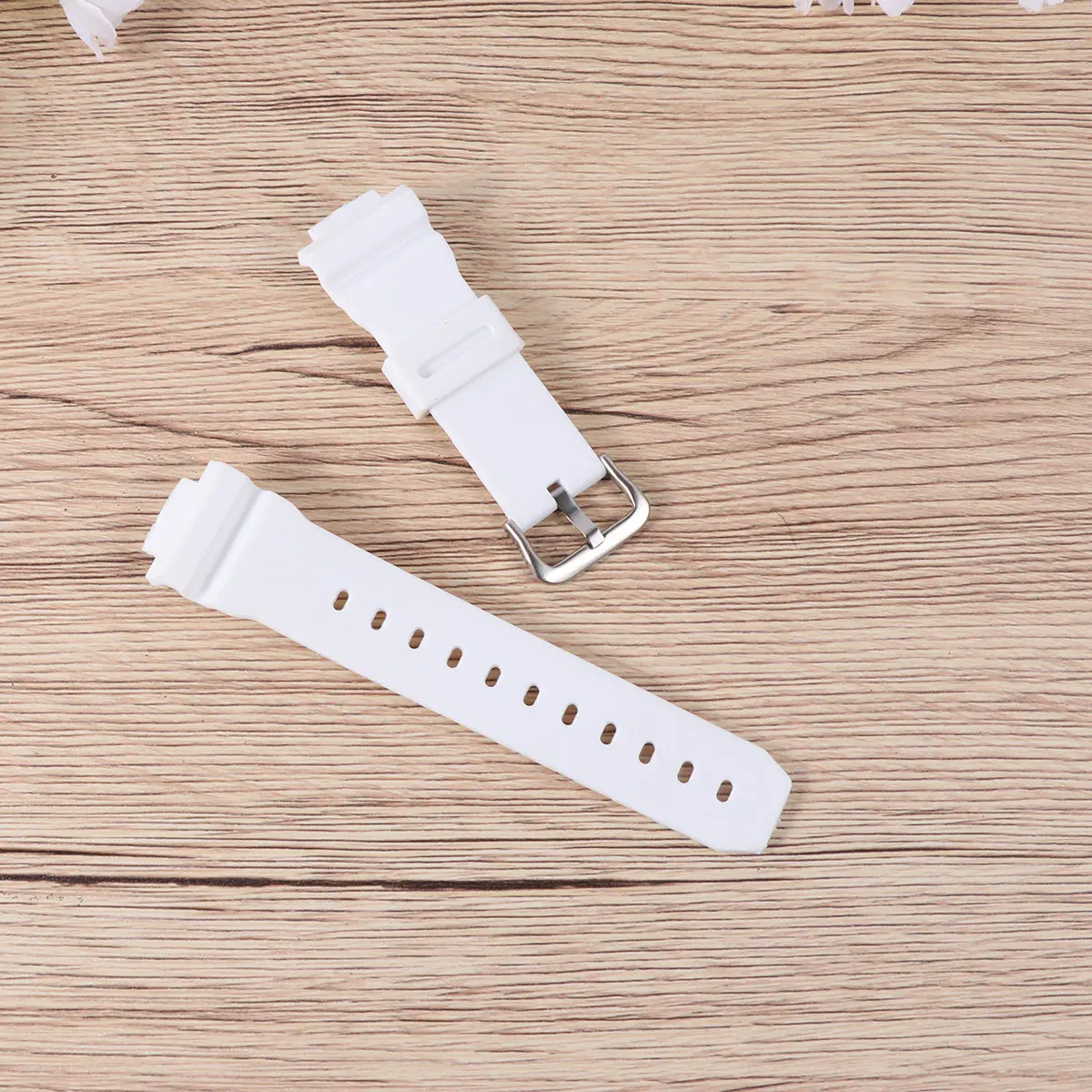 Rubber Watch Wristband 16Mm Replacement Strap Comfortable Breathable Premium Material Look Modern Daily Casual