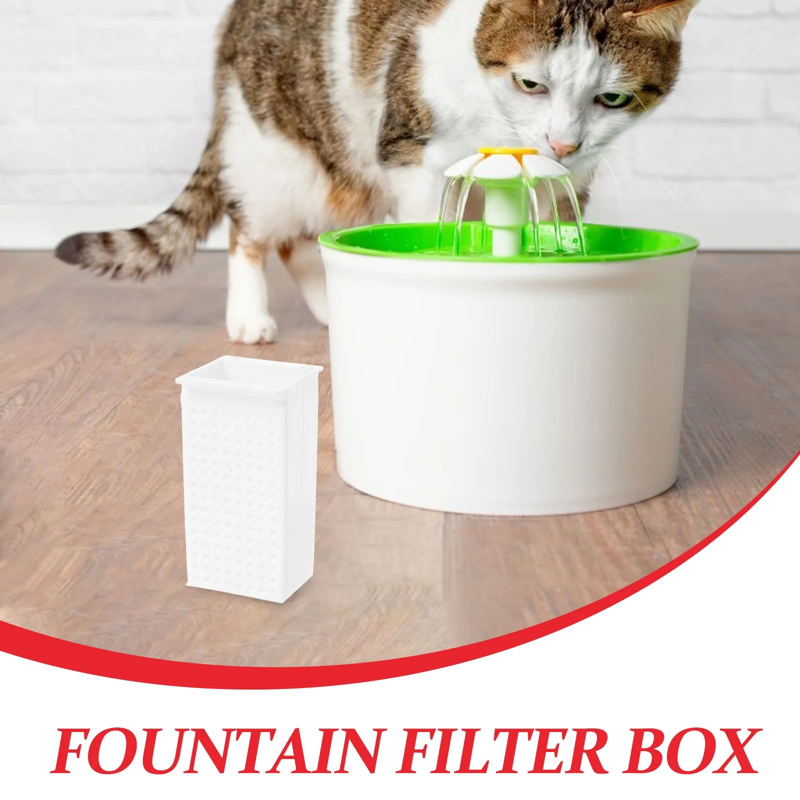 Replacement Pet Water Fountain Filter Box with High Efficiency Filtration for Cat and Dog Water Dispensers Healthy Hydration
