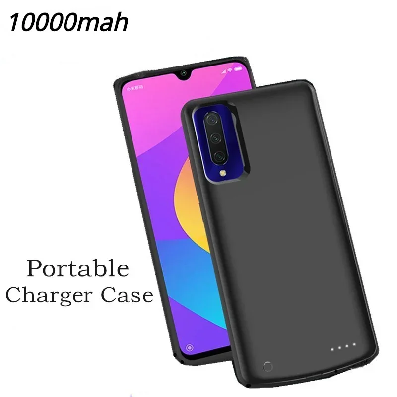 10000mAh Battery for Redmi 10X K20/30 Note 7/8 Pro Mix 3 Charger Case for Xiaomi Mi 12/11/9 Pro 9T Pro CC9 SE 10 Lite Power Bank