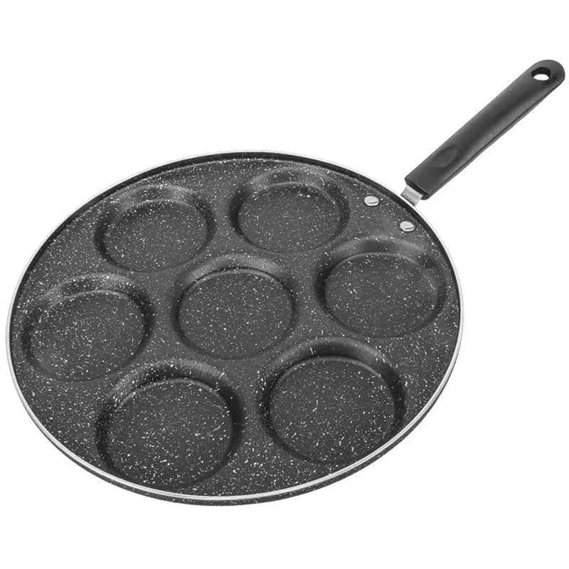 

1 PCS 7 Cups Pancakes Frying Pans Breakfast Egg Pan Holes Cooking Egg Ham Pans Pancak Maker Pan Cookware
