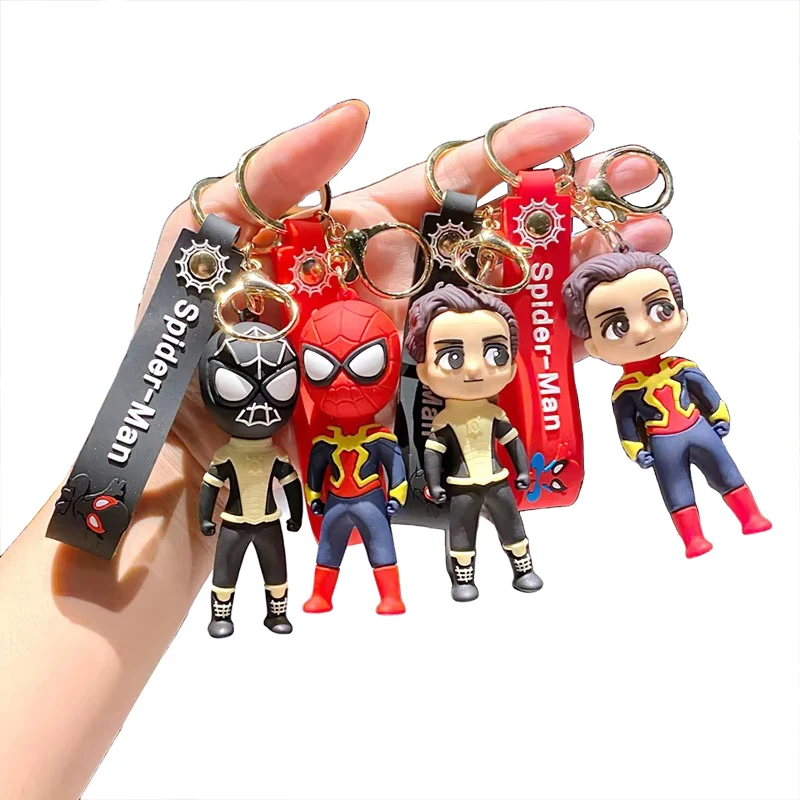 

MINISO Anime Cartoon Marvel Spider-Man Plastic Car Keychain Fashion Men Women Bag Pendant Children Birthday Gift