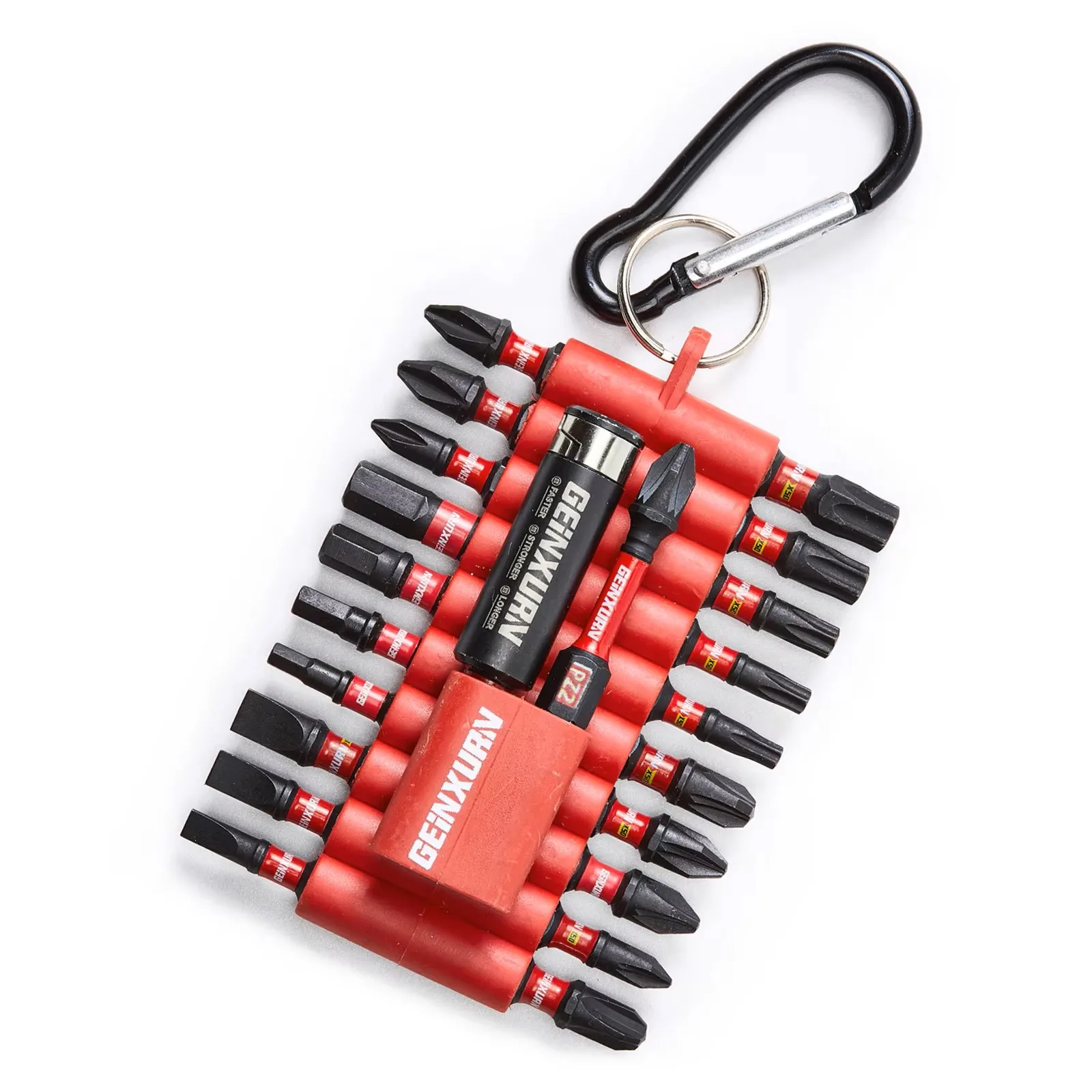 Geinxurn 22PCS  Impact Screwdriver Bits Set with Organizer Sleeve,  Magnetic S2 Steel Multi Driver Bits and 1Pc Bit Holder