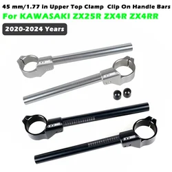 45mm, 1.77 in Motorcycle Racing Upper Top Clamp Clip On Fork Tube Handle Bar Fit For Kawasaki ZX25R ZX4R ZX4RR ZX4R-SE