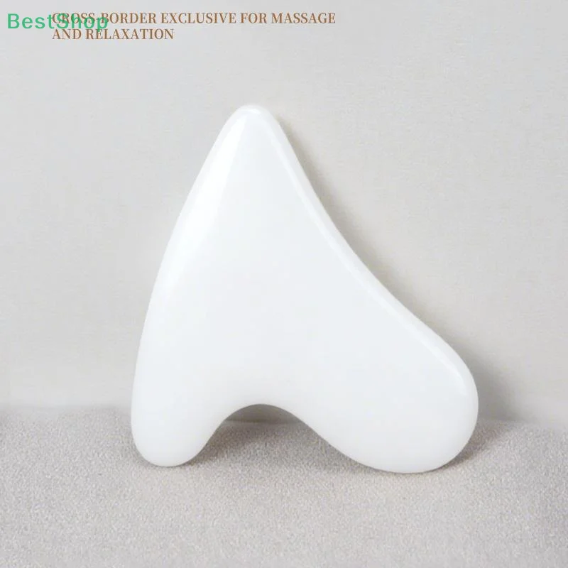 ❤White Heart-shaped Gua Sha Board For Facial Beauty & Eye Tendon Scraping Massage, Full-body Universal, Lifting & Firming