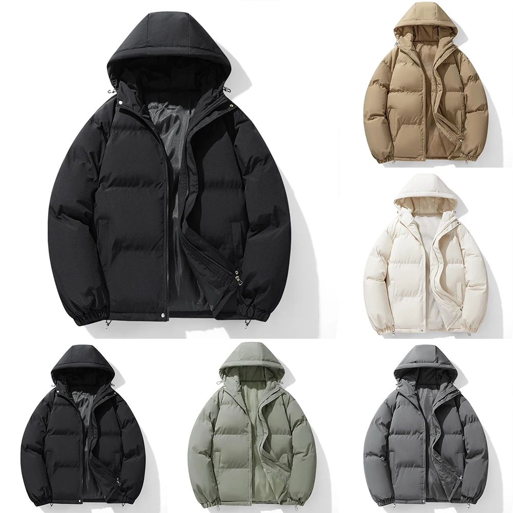 Men Winter Casual Keep Warm Hooded Parkas Couple Outdoor Outwear Coat Male Padded Sports Jackets Classic