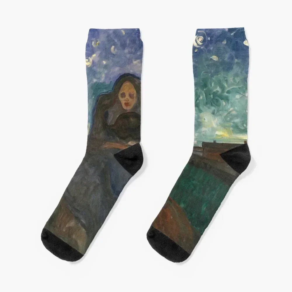 Under the Stars by Edvard Munch Socks sheer winter gifts christmas gift Socks For Girls Men's