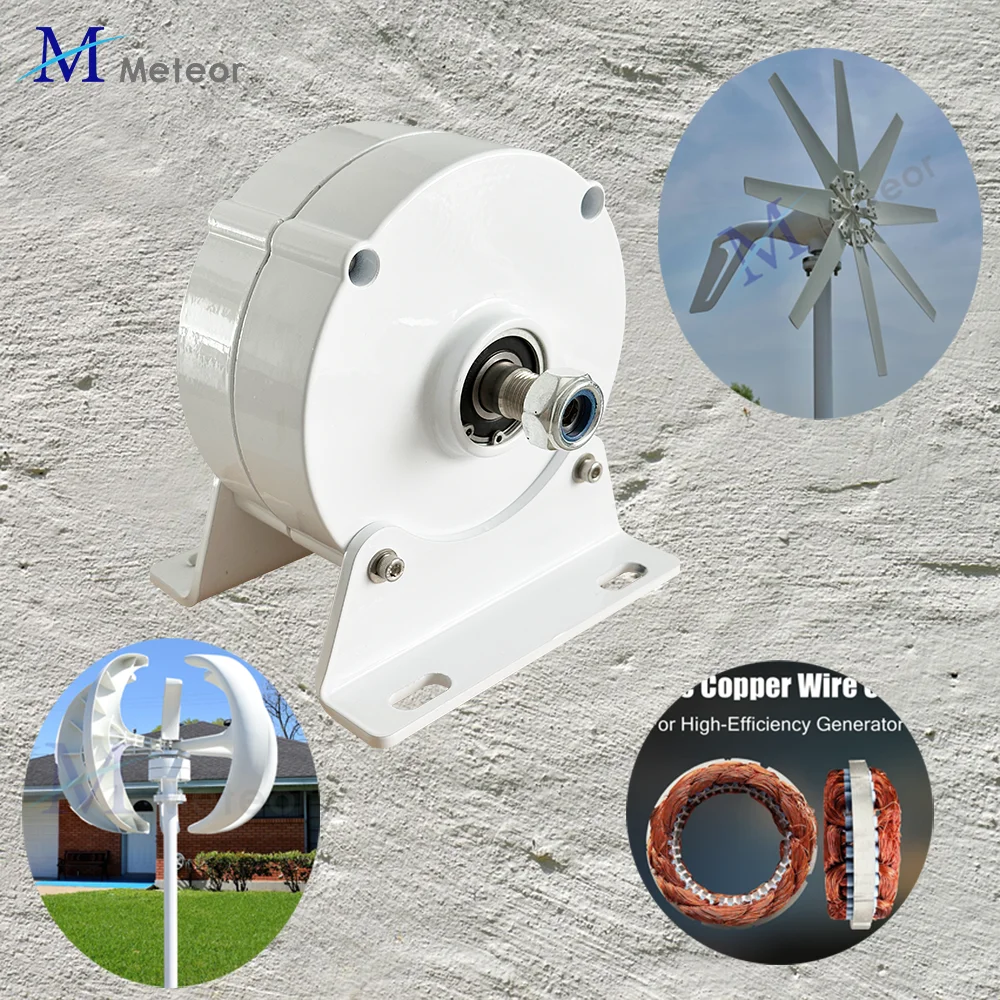 Imagem -03 - Pmg Wind Turbine Generator 500w 12v 24v 48v 750 Rpm ac Power Magnético Dynamo Water Turbine Hydro Alternator Energy Windmill