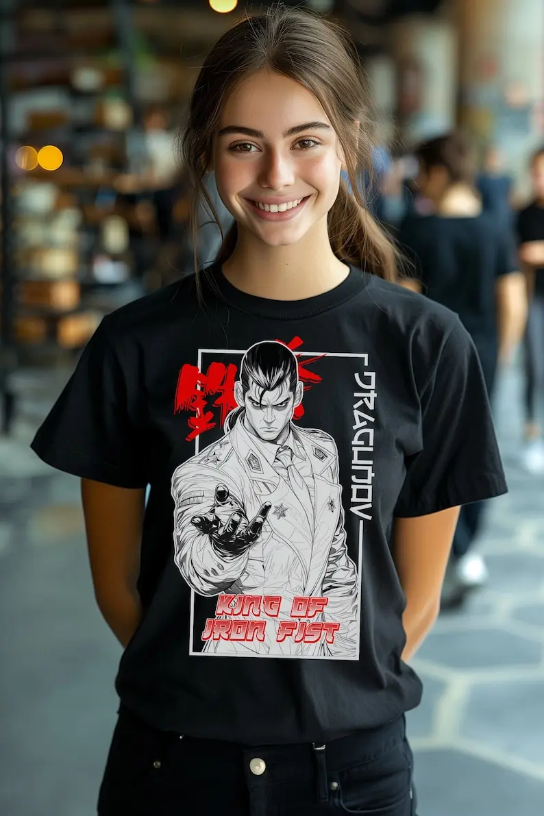 TEKKEN Dragunov Anime T Shirt Softstyle Unisex Tekken Gaming Graphic T-Shirt Gifts for Gamers Stylish Japanese Anime Shirt