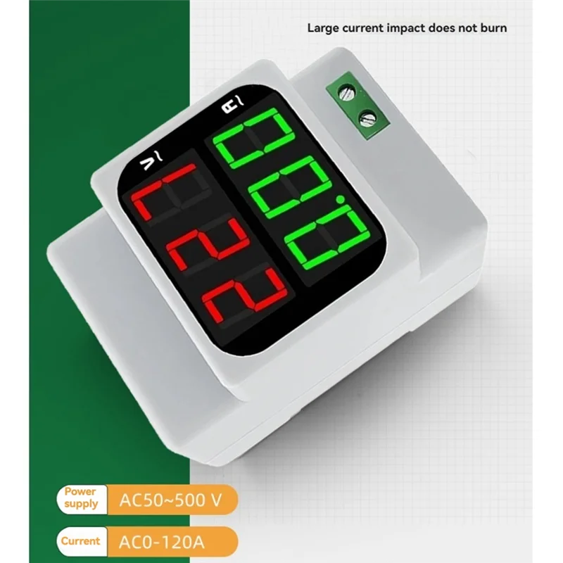 

Digital Dual Display Voltage Ampere Meter AC1-120A 50-500V LED Digital Voltage And Current Hertz Meter-B09B