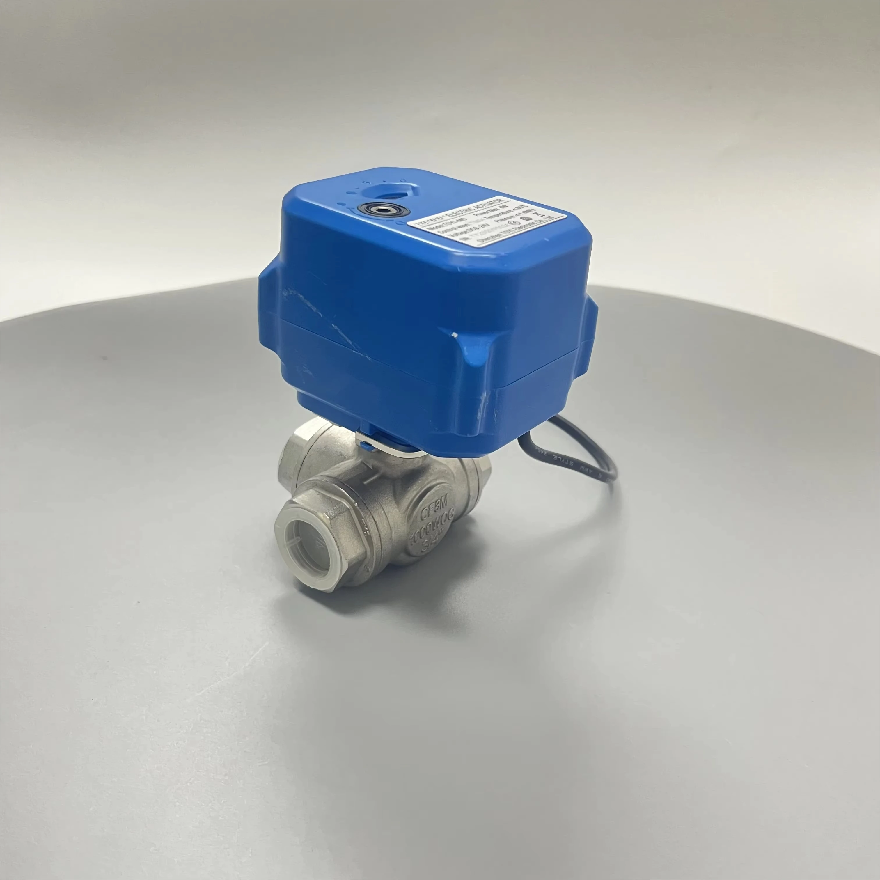 Stainless Steel 316 Three-way Ball Electric Valve Intelligent 0-10V Adjustment OEM Support Water & Gas Media