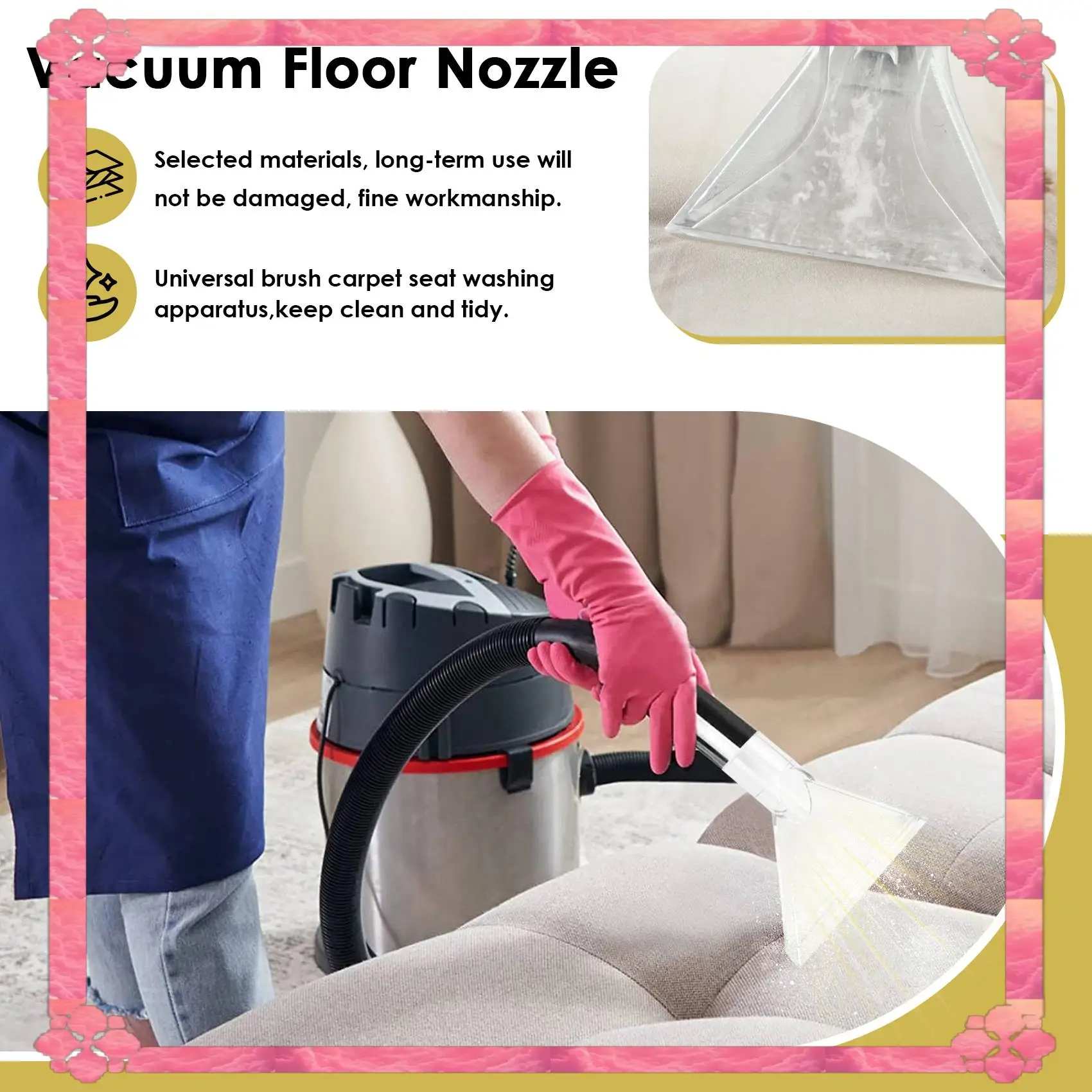 24-時間配達-4-個スイベルヘッド掃除機ブラシクリーナーノズル吸引フロアノズルアダプタ付きスイベルヘッドカーペットクリーン