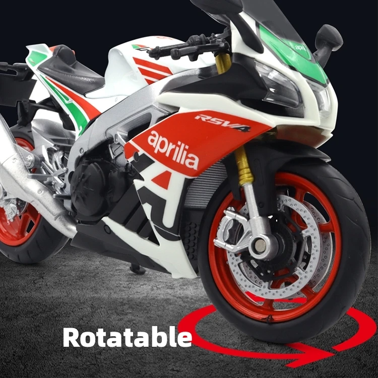 1/12 aprilia RSV4 RR1000 hračka motocykl RMZ města tlakově litý kov miniaturní modelka 1:12 závodní super sport sbírání dar kluk kůzle