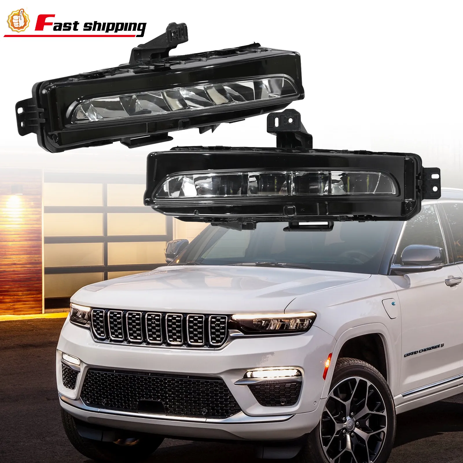 

For 2022-2024 Jeep Grand Cherokee LED Fog Lights Lamps Left&Right