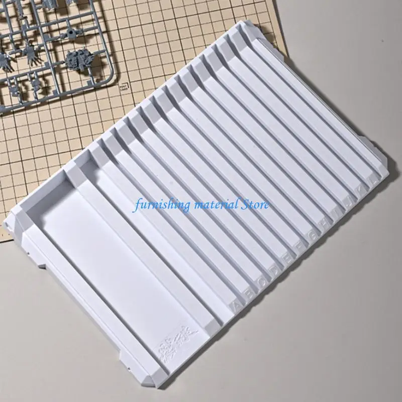 Y5GD Model Parts Storage Rack Plastic Display Stand For Model Building Tool And DIY Projects Measuring 27X18X2.5Cm