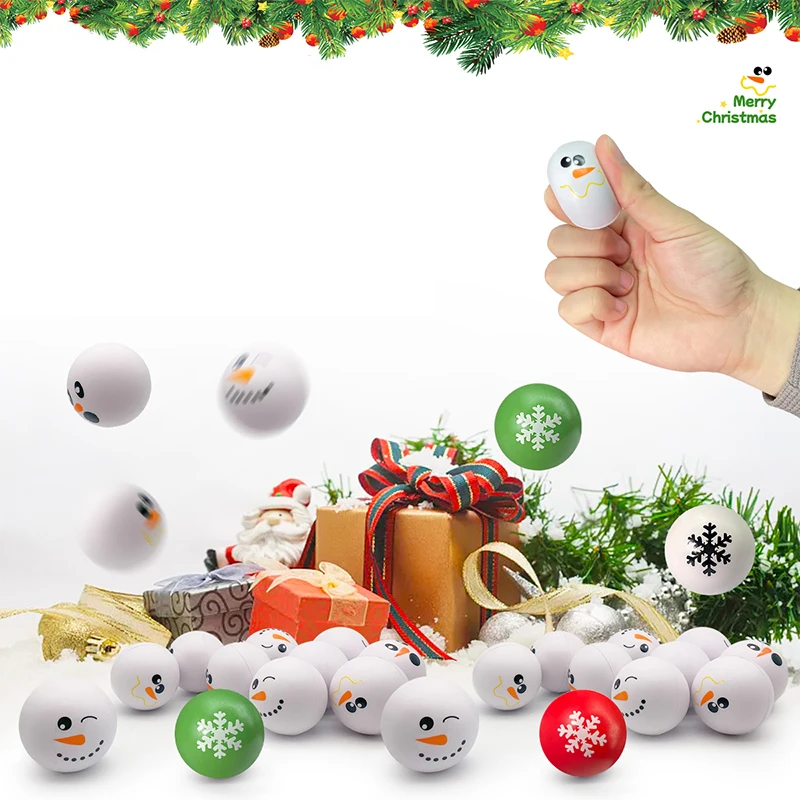 ชุดของขวัญงานปาร์ตี้ 10 ชิ้น ลูกบอลหิมะคริสต์มาสรูปมนุษย์หิมะ ของเล่นตกแต่งงานเทศกาล งานฝีมือ สำหรับงานเฉลิมฉลองวันหยุดในครอบครัว