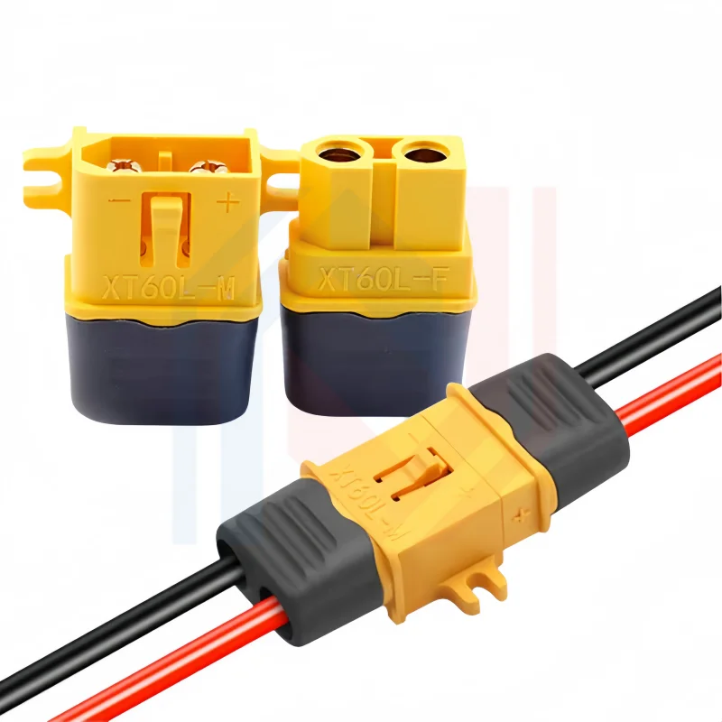 XT60L,with protective cover and locking mechanism,XT60L-F/XT60L-M a fixed-type 30A lithium battery high-current plug