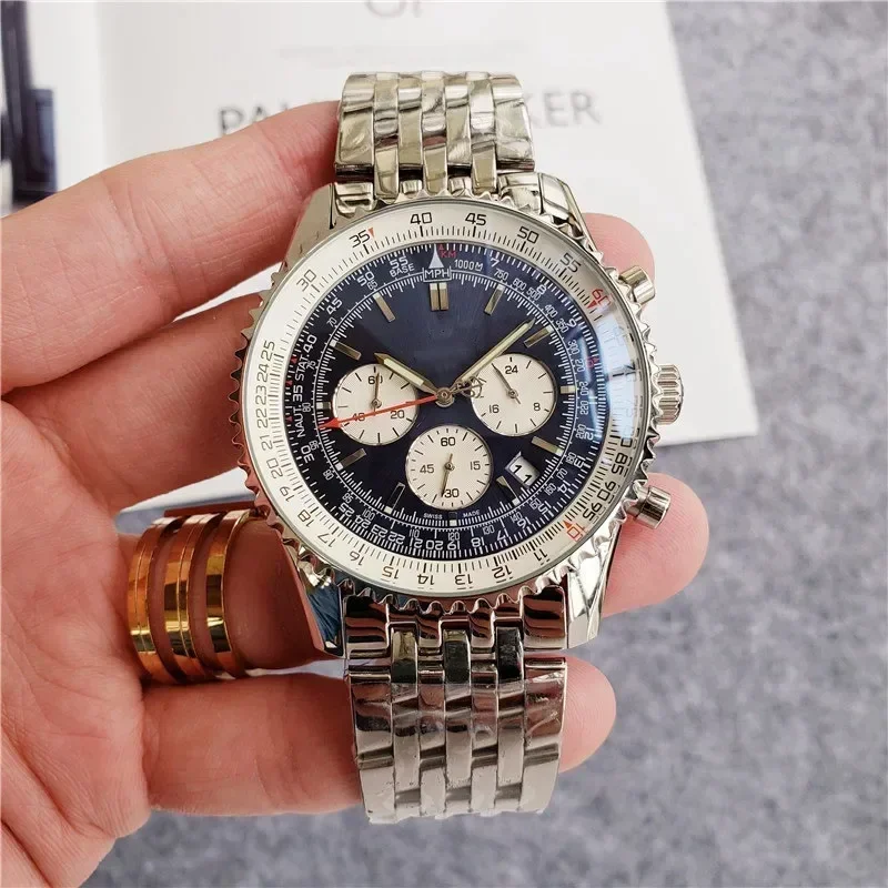 Fashion Multifunctional Chronograph Automatic Date Boutique Stainless Steel Men's Watch Luxury Business Watch
