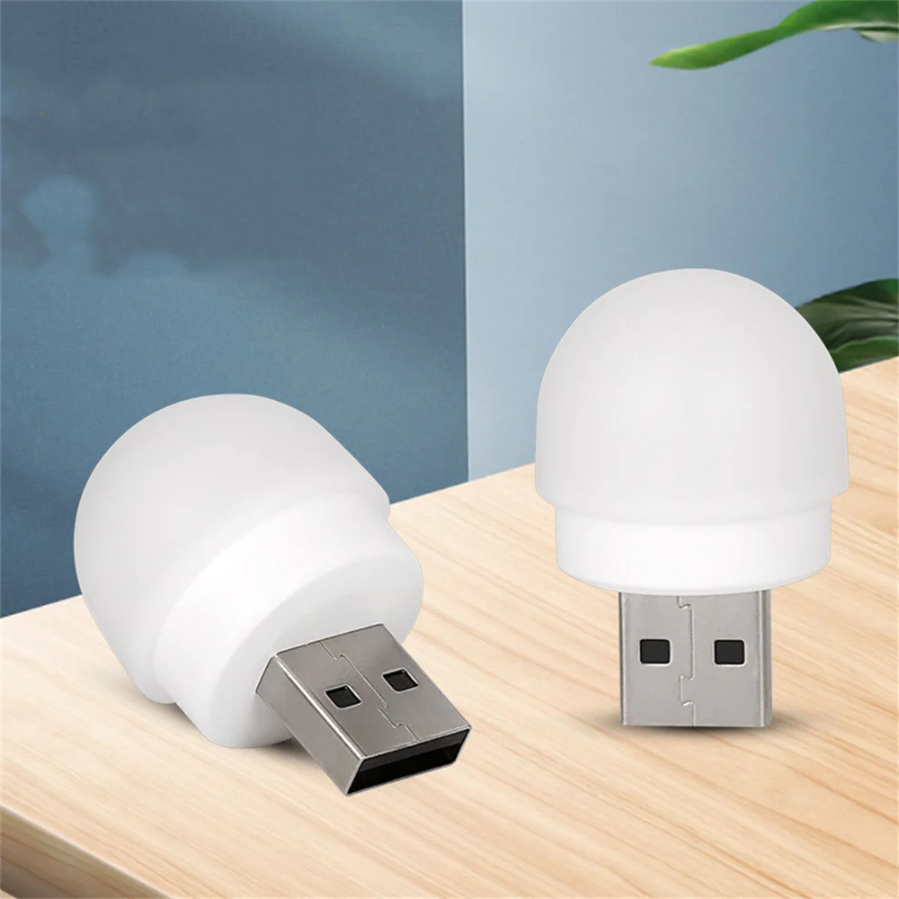 Usb Plug Lamp Mobile Power Charging Usb Small Book Lamps Led Eye Protection Reading Light Small Round Light Night Light