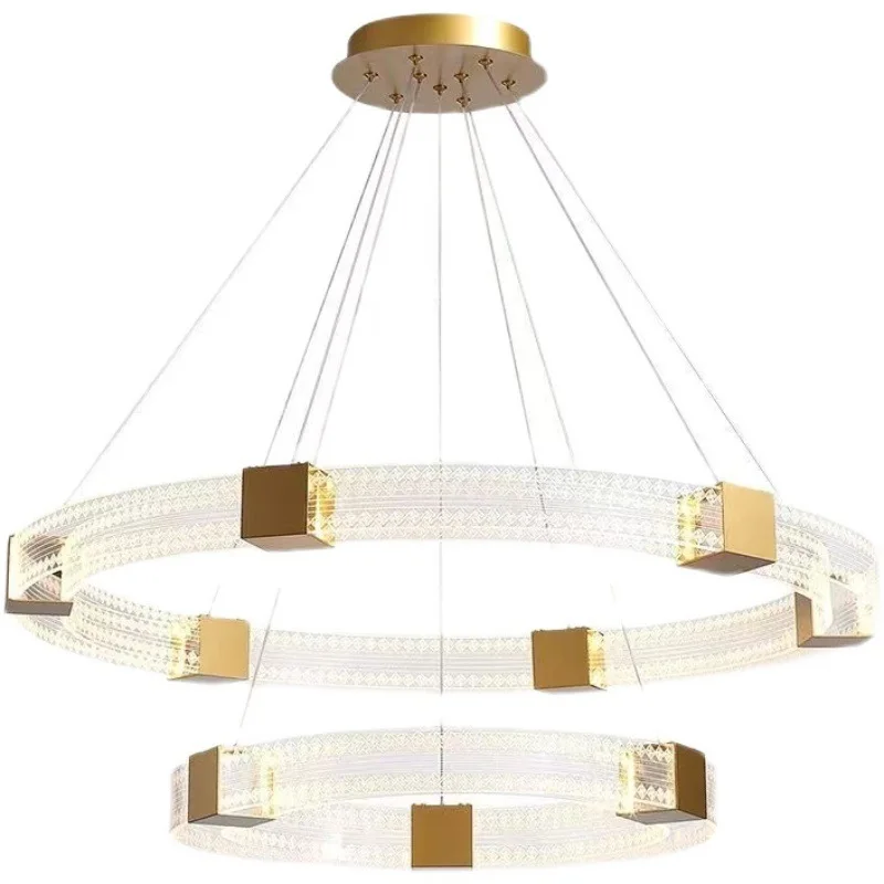

Nordic minimalist designer creative atmosphere chandelier postmodern personality villa model room living room dining room