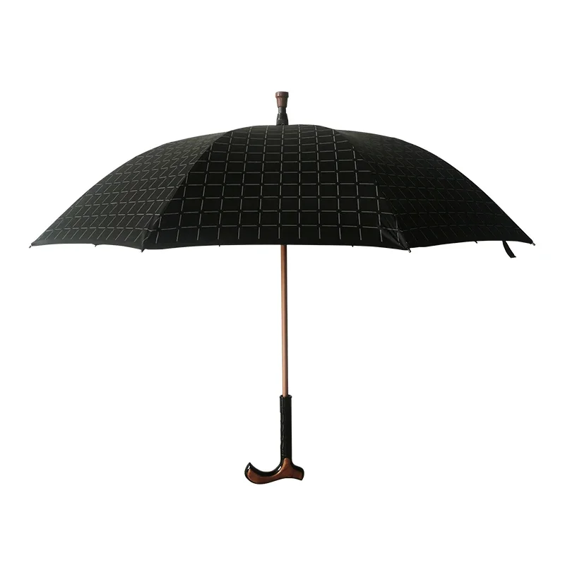 Anti slip cane umbrella for elderly people, outdoor long handle, sturdy and durable, climbing in sunny and rainy weather