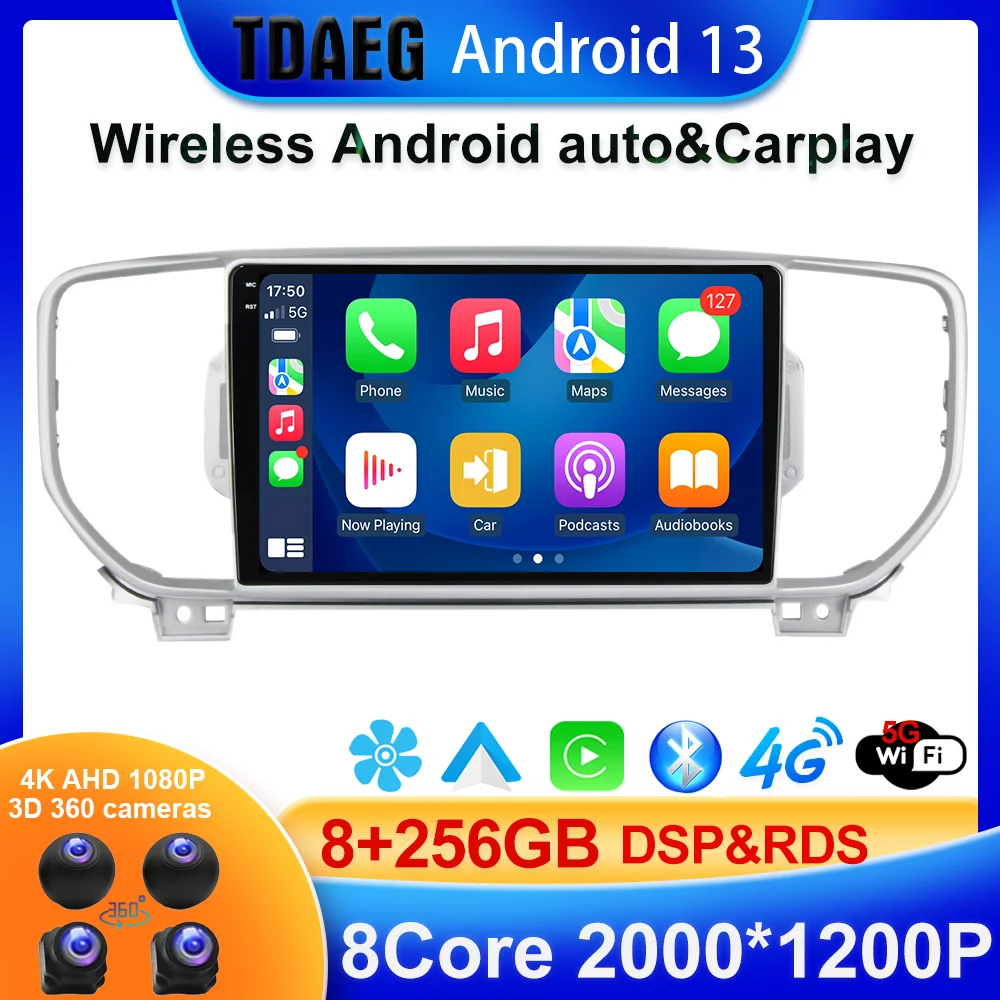

Android 13 256G for KIA KX5 Sportage 2016 2017 2018 Car Radio Multimedia Video Player Navigation GPS Android No 2din 2 din DVD