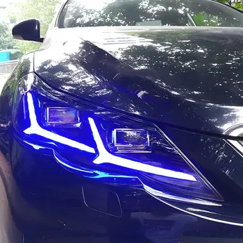 Pro Toyota REIZ MARK X 2010-2012 LED přední světla do auta, vylepšená montáž, dvojitý projektorový objektiv, výprodej, příslušenství pro autosvětla 8 nejlepší prodej LED světlomety pro Toyota Mark X - №3