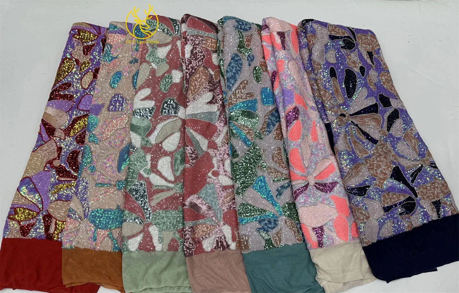 Luxuriöser französischer Perlen-Spitzenstoff 2026 – Hochwertiger nigerianischer Pailletten-Spitzenstoff für afrikanische Spitzenkleider und Damen-Partykleider – Detail 4