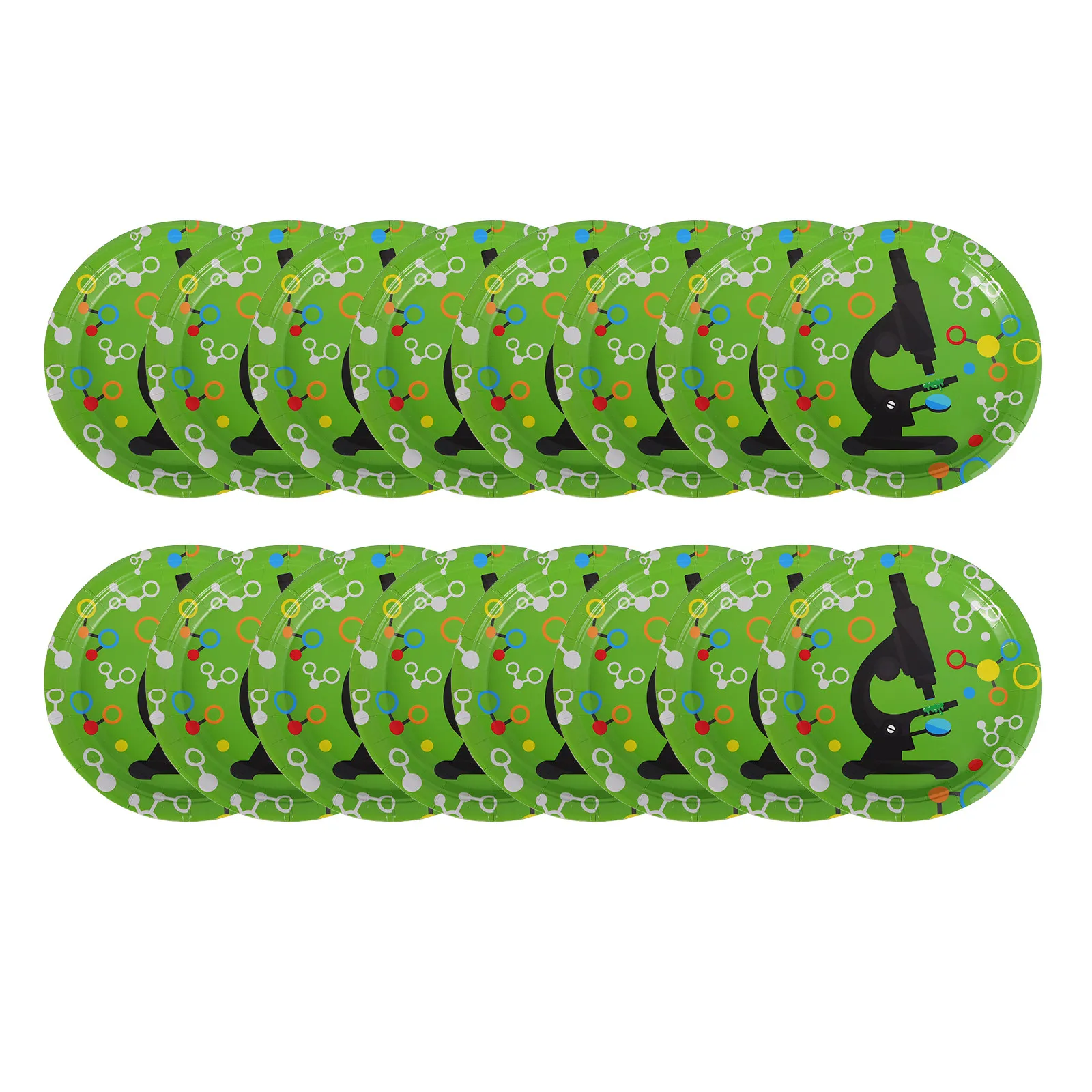 16Pcs Science Themed Cutlery Set Biochemistry Experiments Paper Plates Birthday Party Disposable Dessert Dishes Experimental