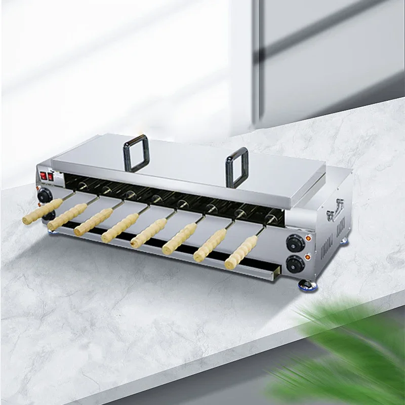 Stainless Steel Hungarian Chimney Cake Oven Kurtos Kalacs Waffle Maker Machine Donut Ice Cream Chimney Cakes Snack Equipment