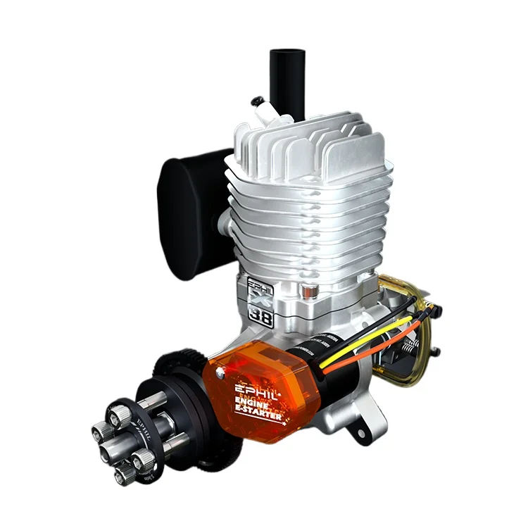 EPHIL X-38cc-S PRO 2-Stroke Gas Engine, Electric Start & Side Exhaust for Fixed Wing