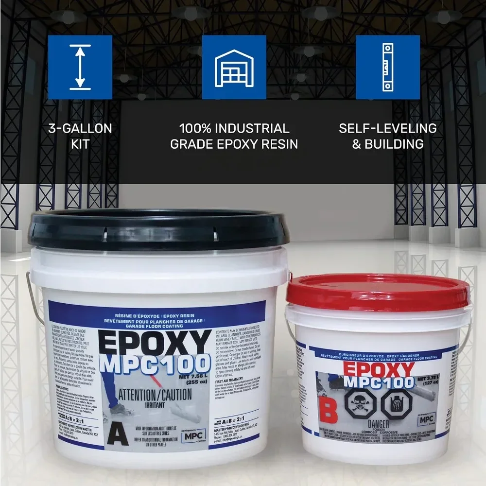 

Clear Epoxy Resin Coating for Floors & Counter Tops, 100% Solids, Self Leveling - extremely durable against wear and tear